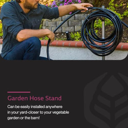 Yard Butler Free Standing Garden Hose Holder, Steel | Steel Freestanding Hose Holder for Lawn and Garden, Water Hose Storage and Organizer, Garden Caddy and Hose Hanger - size: Hanger
