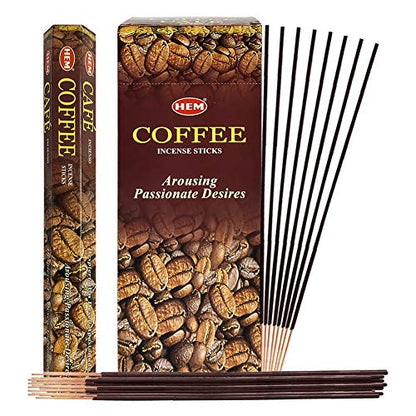 Coffee Incense Sticks and Incense Stick Holder Bundle Insence Insense Hem Incense Sticks - color: Coffee