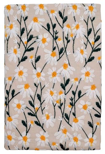 BLBMH 6x9 Paperback Book Cover for Women | Non-Stretch Fabric Protector for Book, Handmade Soft Cloth Sleeve with Bookmark for Journals, Notebooks, Privacy Reading Gift - Daisy 2 - color: Daisy 2