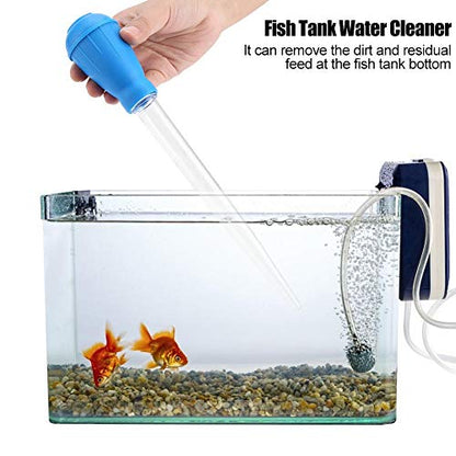 Fish Pipette Dropper Aquarium Gravel Cleaner Waste Remover Changer Aquarium Dropper Pipette Feeder Water Transfer Tool with Extension Tube Aquarium Pipette