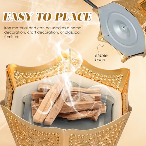 SEWACC Electric Incense Burner Plug-in Bakhoor Burner for Home Decor Middle Eastern Style Desktop Censer Table Centerpiece for Bedroom Living Room Office Yoga Spa