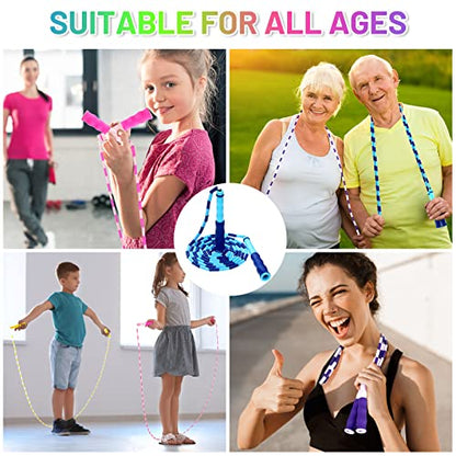Yunsailing 20 Pack Jump Ropes for Adults Kids, 9.2 ft Adjustable Length Free Segmented Skipping Rope Bulk for Field Day Game, Soft Beaded Jumping Ropes for Women Men Exercise Weight Loss