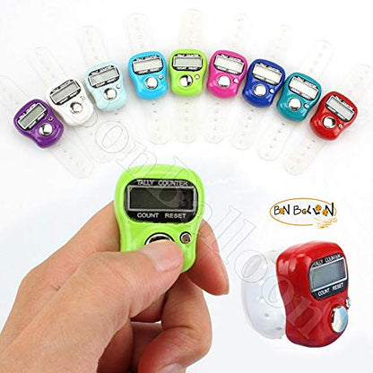 5 Digital Electronic LCD Tasbih Finger Tally Counter Islamic Zikr Islam Muslim Hand Ring Counters Multi Color Mini Held Case Resettable Mechanical Manual Clicker Number Lap Tracker Random Counting