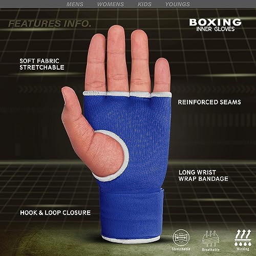FARABI Kids Hybrid Boxing Inner Gloves Punching Boxing Gloves - color: Blue