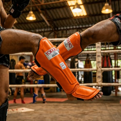 YOKKAO Matrix Muay Thai Kickboxing MMA Shin Guards with Knee Guards - color: Matrix Lbis, size: Small