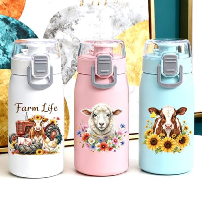 Peacoblue 18 Sheets Rub on Transfers for Crafts, Farm Style 3.6"x3.9" UV DTF Cup Wraps Waterproof Rub on Cold Transfers Stickers for Wood Glass Metal Cup Tumblers Mirrors Mugs Home Decor - style: Farm Style