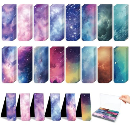 48 Pieces Magnetic Bookmarks Magnet Page Markers - Book Marks for Reading Women & Men with Storage Boxes - Cute Magnet Bookmark Clips for Reading Pleasure（Stars） - size: 48, style: Stars Style