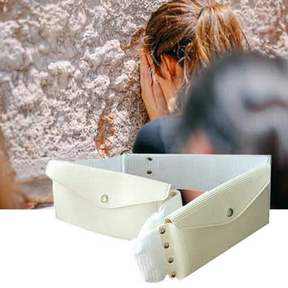 Adjustable Ihram Umrah Waist Belt with Front Pockets Pack Ihram Unisex Studded Belt for Women