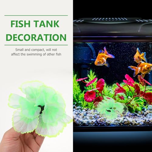 Yardwe Artificial Silicone Aquatic Plant Mini Fish Tank Decoration Lifelike Water Grass for Aquarium Landscape and Fish Pond Ornament