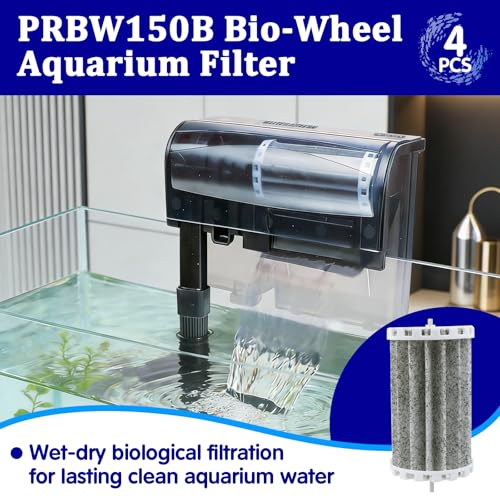 4PCS PRBW150B Bio-Wheel Aquarium Filter Compatible with Marine-Land Penguin 150B, Aquarium Filter Replacement for Hanging Filter for Assembly Bio-Wheel 150 Fish Tank