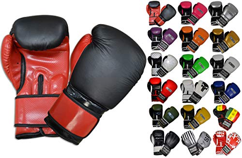 Gym Training Stand-Up Boxing Gloves - color: NO LOGO Black / Red, size: Large weighs 16oz