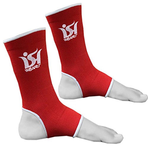 Ankle Foot Support Anklet MMA Boxing Brace Guard Pads Kick Muay Thai Pair (Junior)