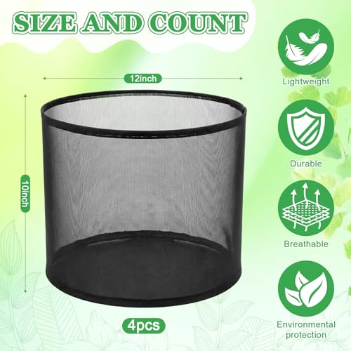 4 Pcs Large Aquatic Pond Planting Bags 10 x 12 Inch Reusable Fabric Pond Plant Pots 5 Gallon Breathable Aquatic Plant Basket Grow Bags for Bog Plants Water Lily Lotus Garden - size: 10 x 12 inch