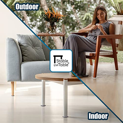 Stable the Table-Furniture Leveler, Non-Slip Stabilizer & Floor Protector | 24 Pack Charcoal Round, stackable rubber pads, simple 3-in-1 fix, levels wobbly furniture, stops sliding, protects floors - color: Charcoal Round