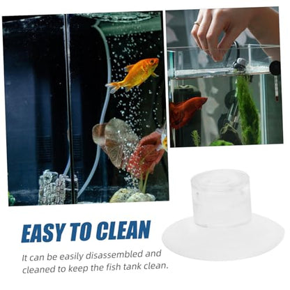 VICASKY 50pcs Fish Tank Cups for Secure Feeder Holder Aquarium Accessories for Easy Installation of Feeding Bowls and Suckers Aquariums and Aquatic Habitats - size: 3.00X3.00X1.50CM