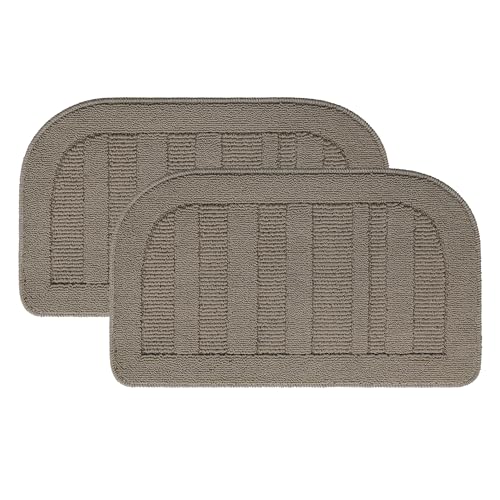 BEQHAUSE 2-Pack 30x18 in Kitchen Rugs Non Slip Washable Sink Rug Set, Beige - color: Taupe, size: 18" x 30" + 18" x 30"