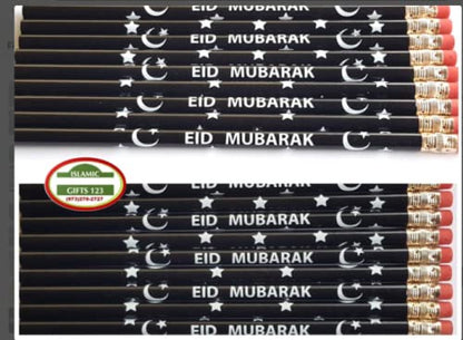 Eid Mubarak Pencils Eid Pencils Eid Ramadan Favors (100) Eid Customized Party Favors Decoration Arabic Novelty Muslim Gifts Wholesale (EID MUBARAK) - style: EID MUBARAK