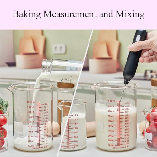 High Borosilicate Glass Measuring Cup Set-V-Shaped Spout，Includes 250ml(8OZ), 500ml(16OZ), and 1000ml(32OZ) Glass Measuring Beaker, Easy to Read - size: 250ml/500ml/1000ml (8oz/16oz/32oz)