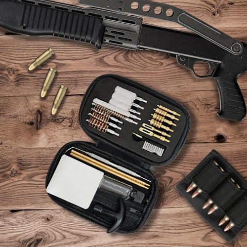ELVO Gun Cleaning Kit 21-Piece Brass Set (.22 9mm .357 .38 .40 .45) | Brass Components, Fits Handgun Calibers, for Gun Owners