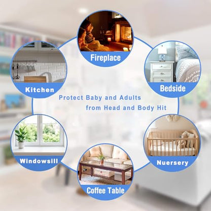 100% Silicone Clear Edge Protector Baby Proofing Furniture Guard, 3FT | Pre-Taped Adhesive Table Corner Guards, Flexible for Child Safety, Wall Cabinets Counter Bumper, 5/8" Depth - size: 3 Foot (Pack of 1)