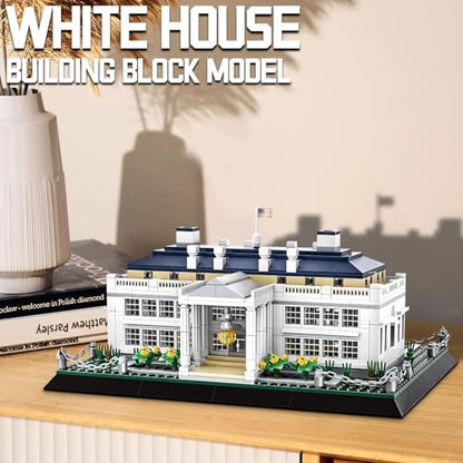 CAXIMSY White House Model Building Block Sets 895 Pieces Washington Famous Landmark Architecture Gifts for Adults - style: White House Model