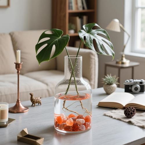 0.96LB Natural Pebbles Vase Filler Fish Tank Gravel Aquarium Decorative Crushed Stones Succulent Rocks Bulk Polished Irregular Shaped - Red - color: Red