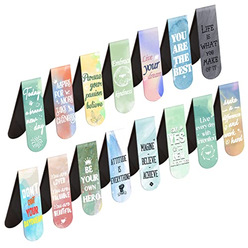 Magnetic Bookmarks, 15PCS Cute Magnets - Graduation Inspirational Bookmark Clips for Women, Men, Kids & Teachers (Style-1) - color: Inspirational Style 1, size: 15PCS