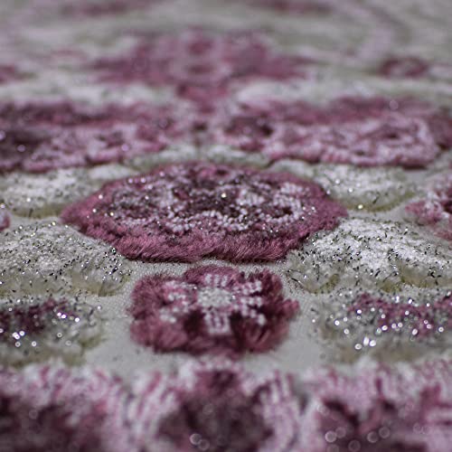 Modefa Turkish Islamic Velvet Prayer Rug - Prayer Mat Carpet for Men and Women - Traditional Muslim Janamaz Sajada - Ramadan or Eid Gift - with Car Hanger - Luxury Winter Rose (Pink/Gray) - color: Pink / Gray