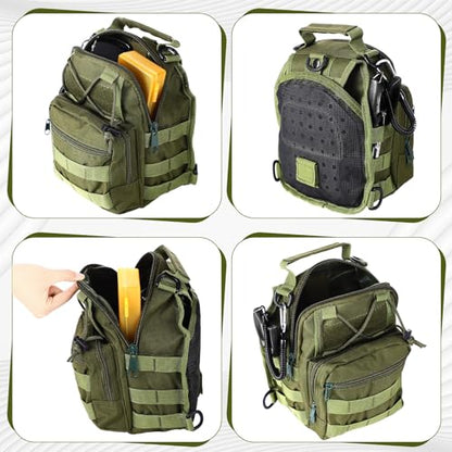 134 Pcs Fishing Tool Fishing Tackle Box Kit and Equipment for Adults Beginner Gift, Hook Remover, Pliers Kit, Backpack Tackle Container Lures, Lip Gripper, Weigh Scale - color: Army Green