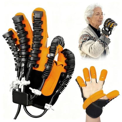 Hand Rehabilitation Equipment, Therapy Gloves for Stroke Hand Recovery Device, Robotic Rehab Glove for Finger Training, Adjustable Strength Hands Exerciser - size: Right-L