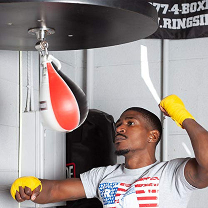 Ringside Boxing Speed Bag – Durable Leather Construction with Reinforced Triple-Stitched Seams and Heavy-Duty Attachment Loop,for Speed and Reflex Training - size: Small
