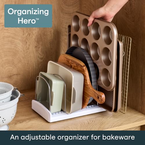 YouCopia StoreMore Bakeware Rack, Adjustable Dividers, Baking Pan Organizer - size: Bakeware Rack Premium
