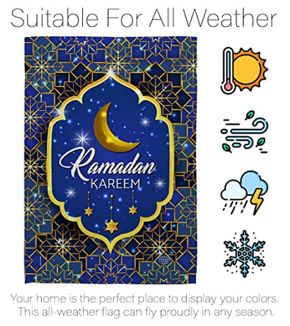 Ramadan Kareem Garden Flag Religious Faith Hope Grace Peace Dove Christian Religion Easter House Decoration Banner Small Yard Gift Double-Sided, Made in USA