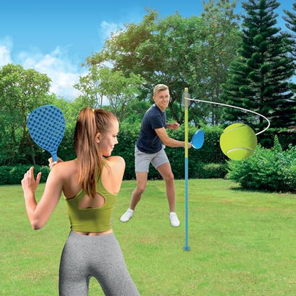 Activo Swing Tennis Outdoor Tennis Trainer Game for Kids, Adults, and Families – Portable, Durable, and Fun Tool to Boost Hand-Eye Coordination & Enhance Reflexes for Ultimate Outdoor Fun
