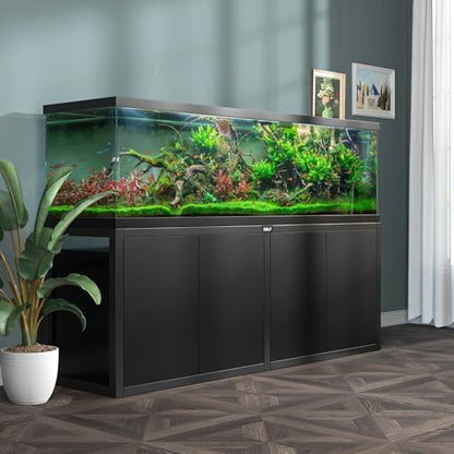 GDLF 125-150 Gallon Large Fish Tank Stand, Metal Aquarium Stand | 72.8"x18.9" Frame, Supports 2200 lbs, Heavy-Duty Metal Stand, Open Sump Storage, Fish Supplies Storage, 8-Outlet Power Strip