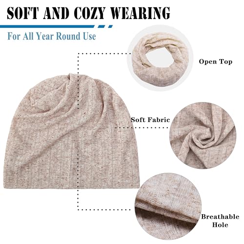 Cotton Slouchy Beanie Hip-Hop Soft Lightweight Running Beanie Adult Skull Hats Cap for Men Women - color: Opentop-b-4pk-multi03