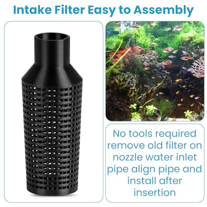 ETZ Aquarium Filter Intake Guard for Fluval 306 307 406 407 | Shrimp & Fry Safe, Canister Strainer, Protects Aquatic Life, Mesh Cover, Fine Screen, Fits 400 Series, Easy Cleaning