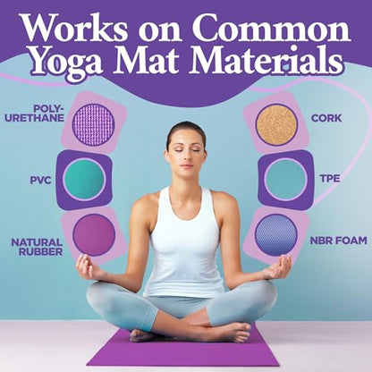 Durabasics Yoga Mat Cleaner Spray – Lavender Scent – 2 Pack (4 oz Each) with Microfiber Towel – Mat Spray Cleaner for Sweat & Odor – Quick-Dry, No Rinse Formula for Gear & Gym Equipment
