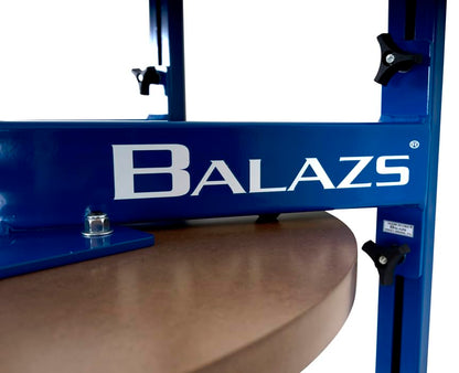 Balazs i-Box Speed Bag Platform - Heavy Duty Commercial Steel, Made in USA | Commercial Grade 11-Gauge Steel, 12" Adjustable Wall Mount, Pro Level III Swivel, 24" Drum, Made in USA - color: Blue