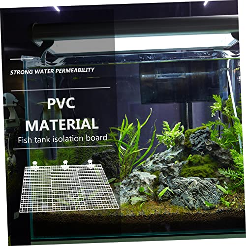 Abaodam 1set Fish Tank Divider Aquarium Isolation Board for Breeding Separation Transparent Cups for Fish Tank Supplies - color: Transparent
