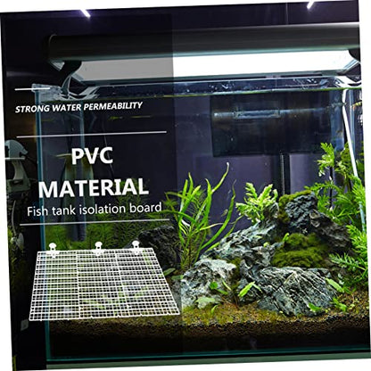 Abaodam 1set Fish Tank Divider Aquarium Isolation Board for Breeding Separation Transparent Cups for Fish Tank Supplies - color: Transparent