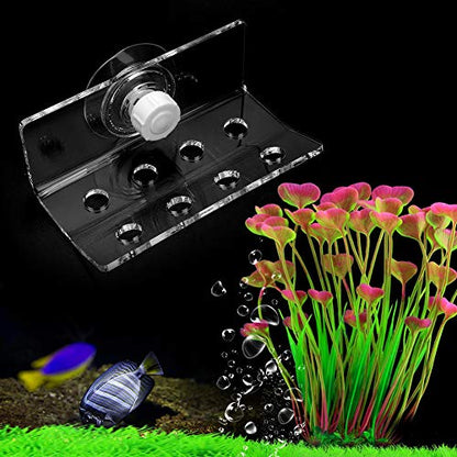 Acrylic Rack Bracket, Aquarium Frag Holder with Strong Suction Cup, Transparent Support Stand for Fish Tank, Reef Tank Organizer with Durable Weather Resist (8 Holes) - size: 8 Holes