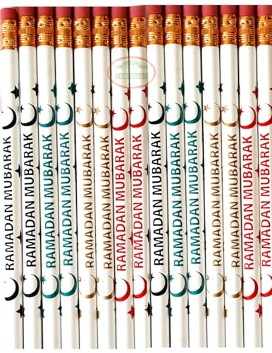 100 Pcs Ramadan Mubarak Pencils Ramadan Favors Ramadan Gifts Eid Mubarak Party Decorations Gifts for Muslims Ramadan Favors Ramadan Decor (Ramadan Pencils) - style: Ramadan Pencils