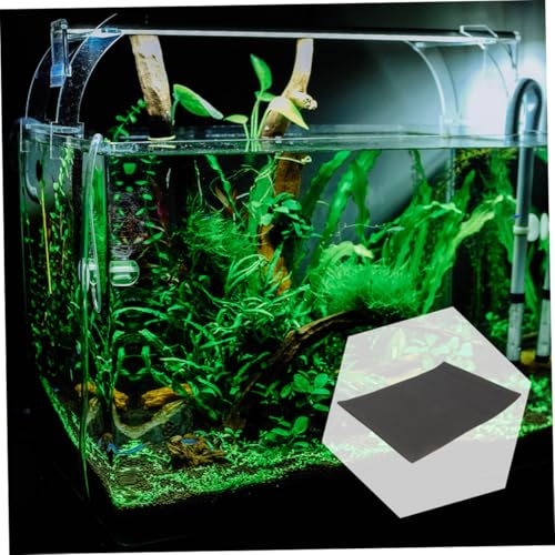 Totority 2pcs Nonslip Aquarium Bottom Mat Thickened Fish Tank Pad Cushioning Mat for Reptiles and Fish Tanks and Lightweight Black Pad