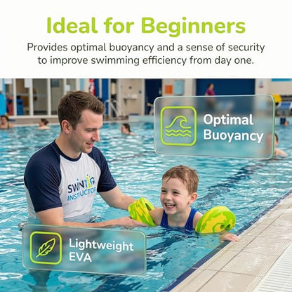 Menolana Water Exercise Discs Pool Resistance, Swim Discs Lightweight Buoyancy EVA Foam Aerobic Equipment for Water Workout Beach Pool - color: Green Yellow