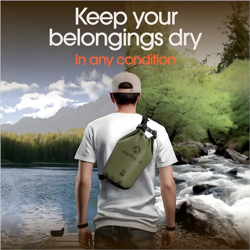 Earth Pak Waterproof Dry Bag - Roll Top Waterproof Backpack Sack Keeps Gear Dry for Kayak with Waterproof Phone Case - color: Camo, size: 5L