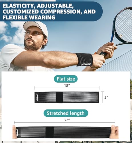 HiRui 2-Pack High-Elastic Wrist Support Straps Wrist Compression Bandage - Wrist Wraps Wristbands for Carpal Tunnel Arthritis Tendonitis Weightlifting Tennis Basketball - Breathable Soft (Black) - color: Black