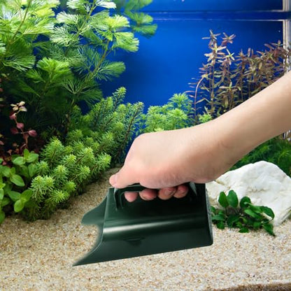 Beavorty Fish Tank Sand Shovel and Plastic Sand Scooper with Perforated Barrel for Aquarium Gravel Cleaning, Portable Fish Tank Accessory for Aquatic Plant Substrate Maintenance