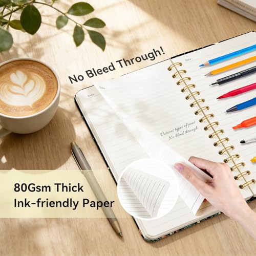 Lined Spiral Journal Notebook, A5 College Ruled Spiral Notebook for Women, Hardcover with Elegant Design for Work and Note-Taking, 5.5 * 8.25 inch, 160 Pages, Skull Head Reads - color: Skull Head 1