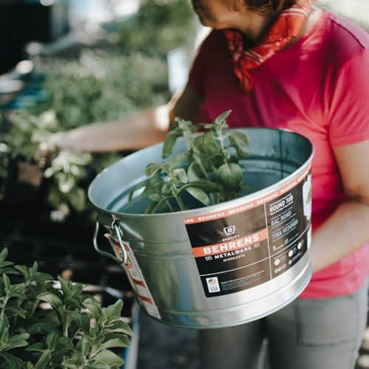 Behrens 5 Gallon Round Steel Tub (2 Tubs) - style: 2 Tubs